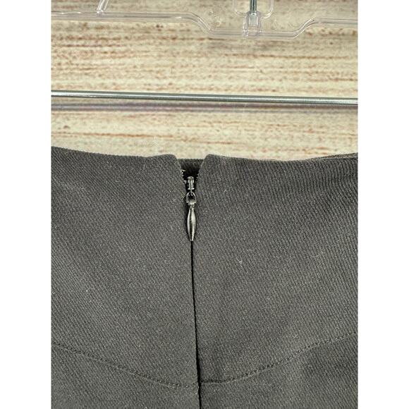 Free People Split Hem Flare Pants Womens Small Black Ponte Knit Back Zip - Picture 7 of 12